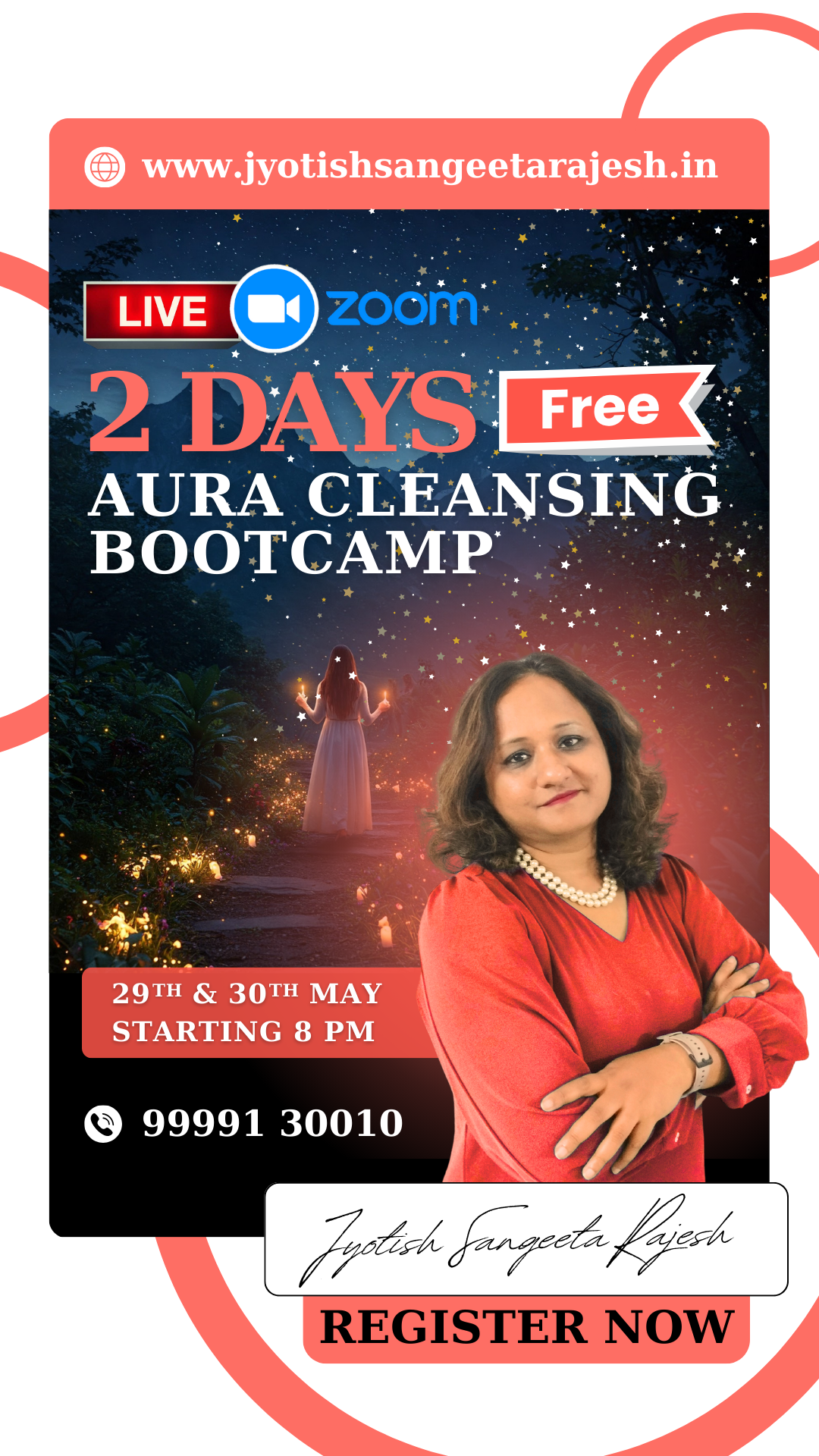 Aura Scanning and Cleansing Bootcamp with Jyotish Sangeeta Rajesh for 2 days
